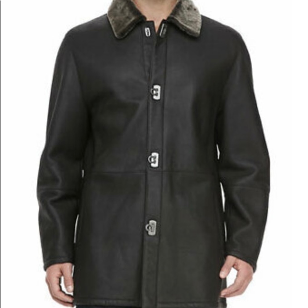 Mens Salvatore Ferragamo Shearling Coat IT48 US38